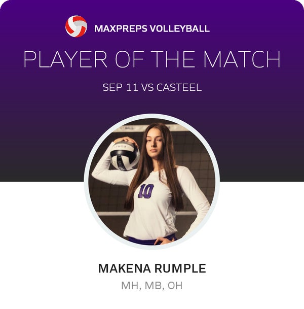 #10 Makena Rumple Player of the Game badge