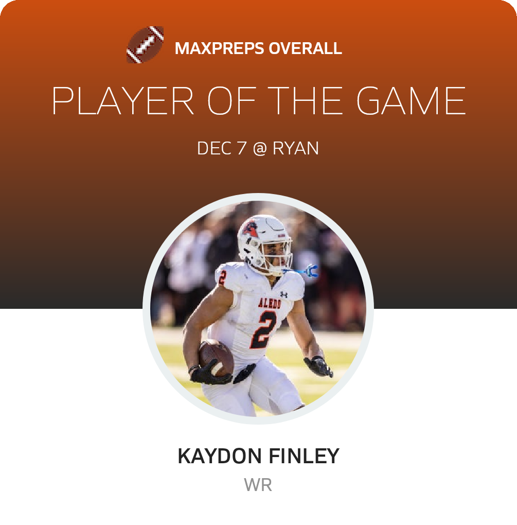 #2 Kaydon Finley Player of the Game badge