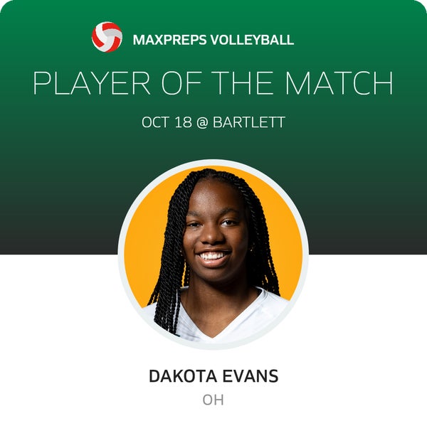 #6 Dakota Evans Player of the Game badge
