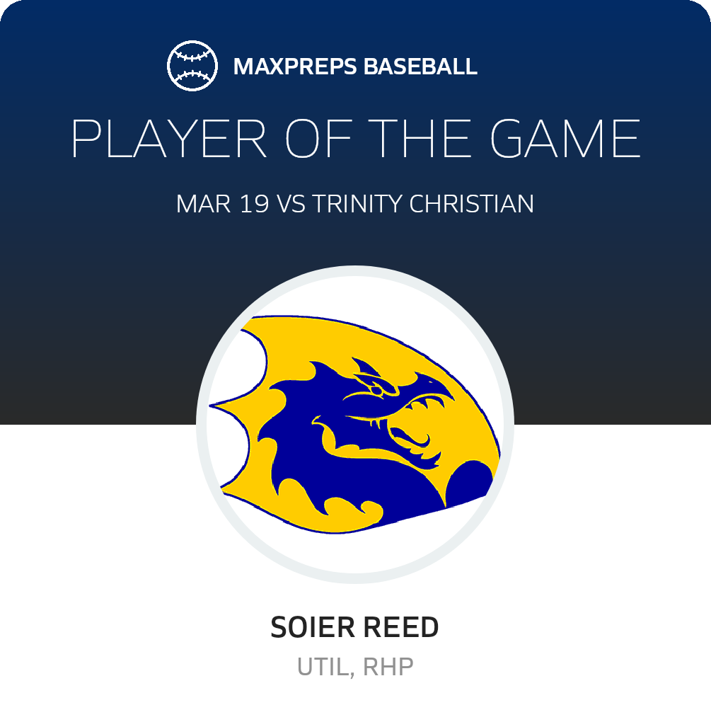 #1 Soier Reed Player of the Game badge