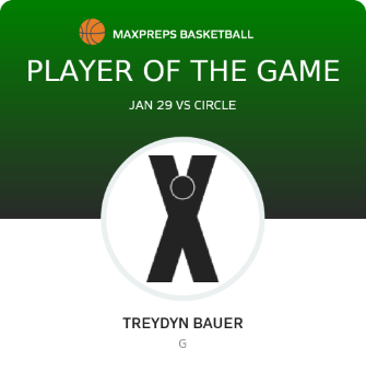 #5 Treydyn Bauer Player of the Game badge