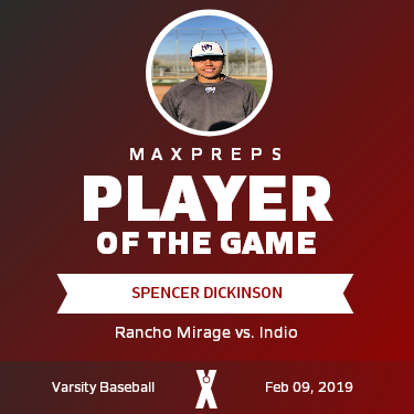 #13 Spencer Dickinson Player of the Game badge
