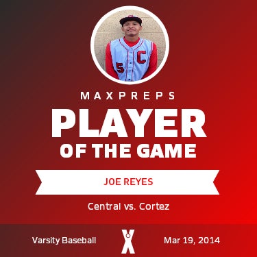 #5 Joe Reyes Player of the Game badge