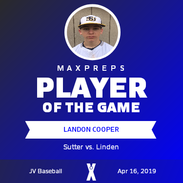 #4 Landon Cooper Player of the Game badge