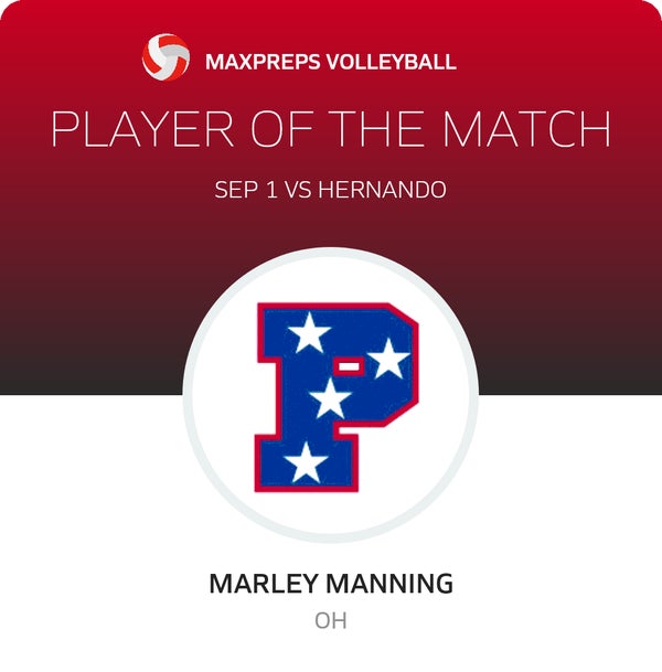 #2 Marley Manning Player of the Game badge