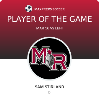 #21 Sam Stirland Player of the Game badge