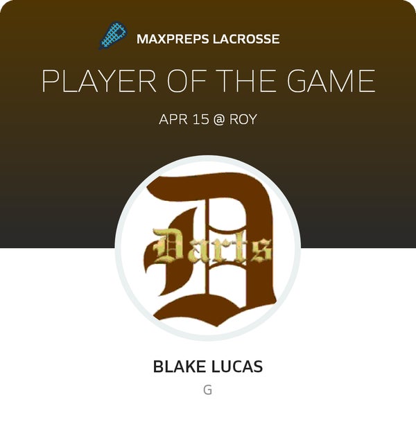 #27 Blake Lucas Player of the Game badge