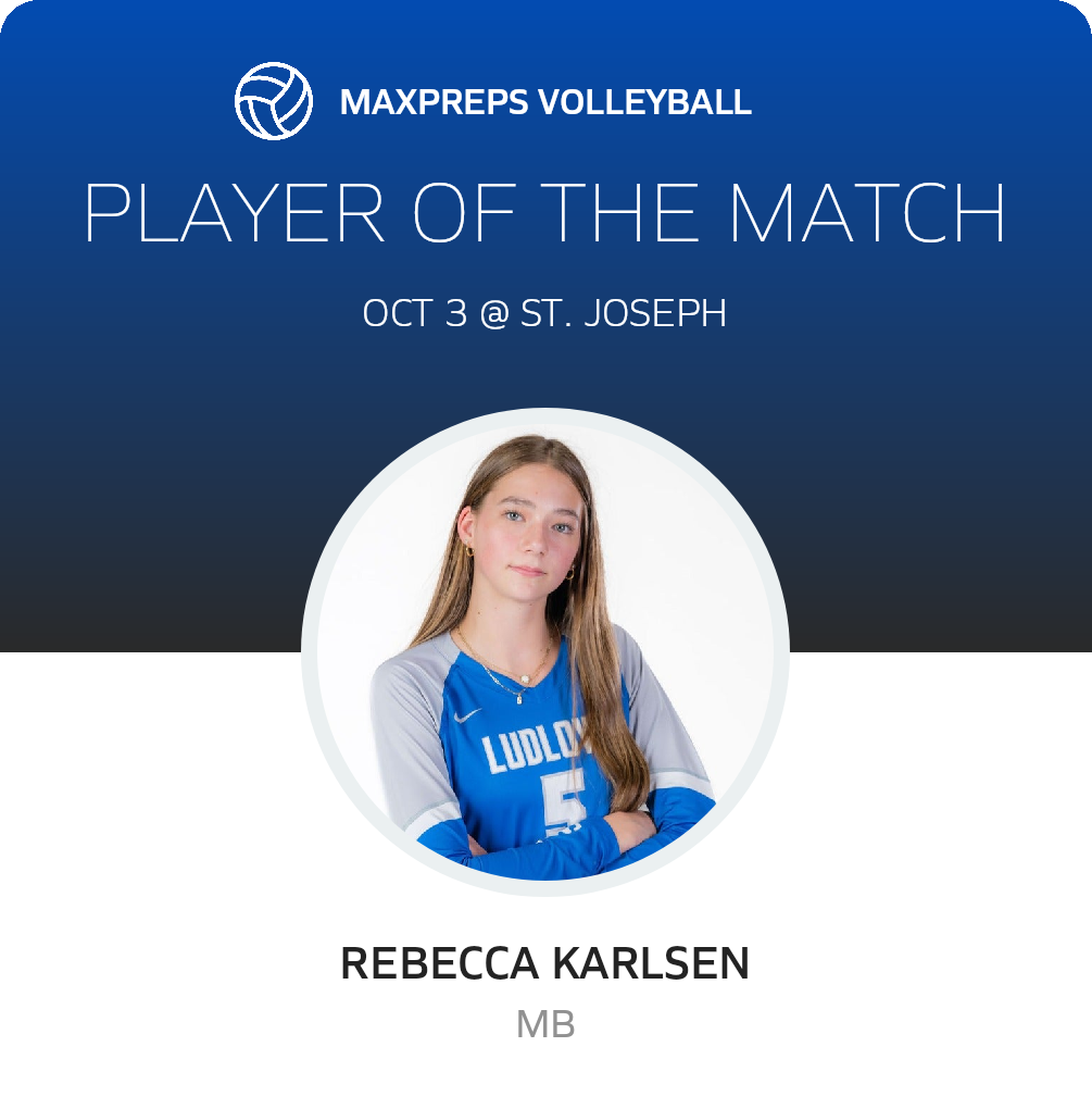 #5 Rebecca Karlsen Player of the Game badge