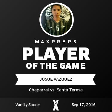 #5 Josue Vazquez Player of the Game badge
