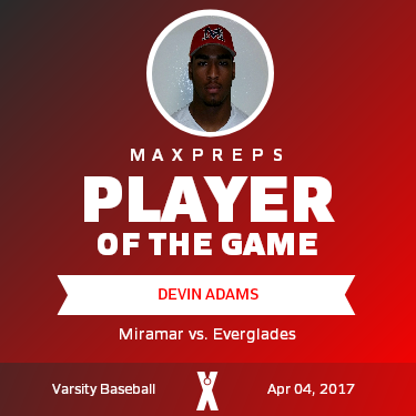 #25 Devin Adams Player of the Game badge