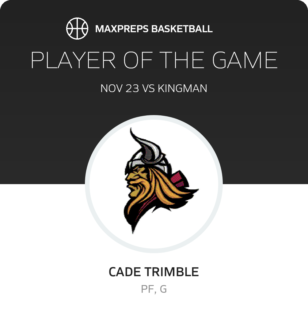 #11 Cade Trimble Player of the Game badge