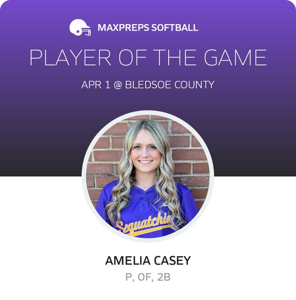 #15 Amelia Casey Player of the Game badge