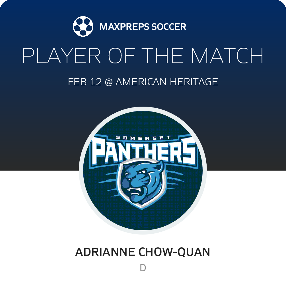 #8 Adrianne Chow-Quan Player of the Game badge