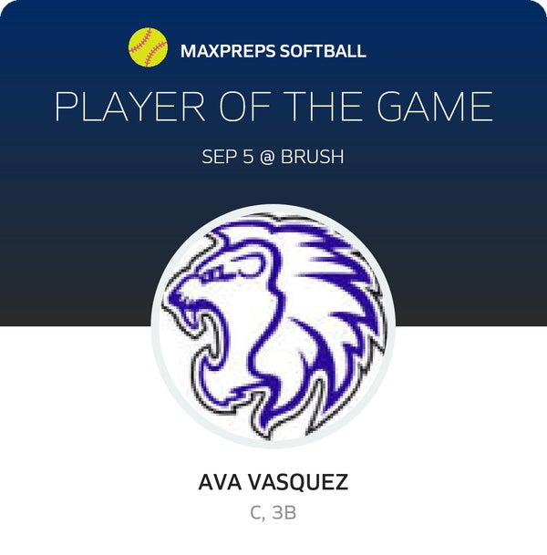 #22 Ava Vasquez Player of the Game badge