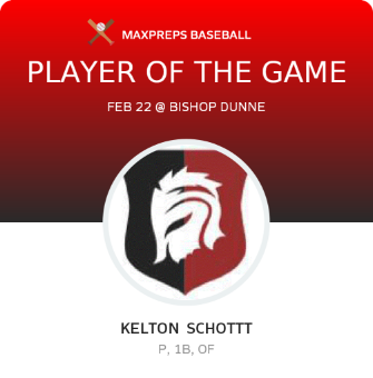 #17 Kelton  Schott Player of the Game badge