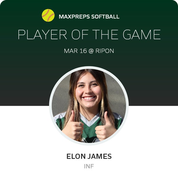 #6 Elon James Player of the Game badge