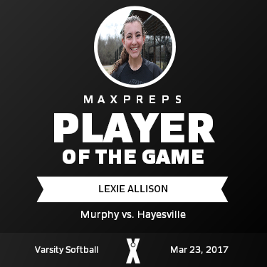 #15 Lexie Allison Player of the Game badge