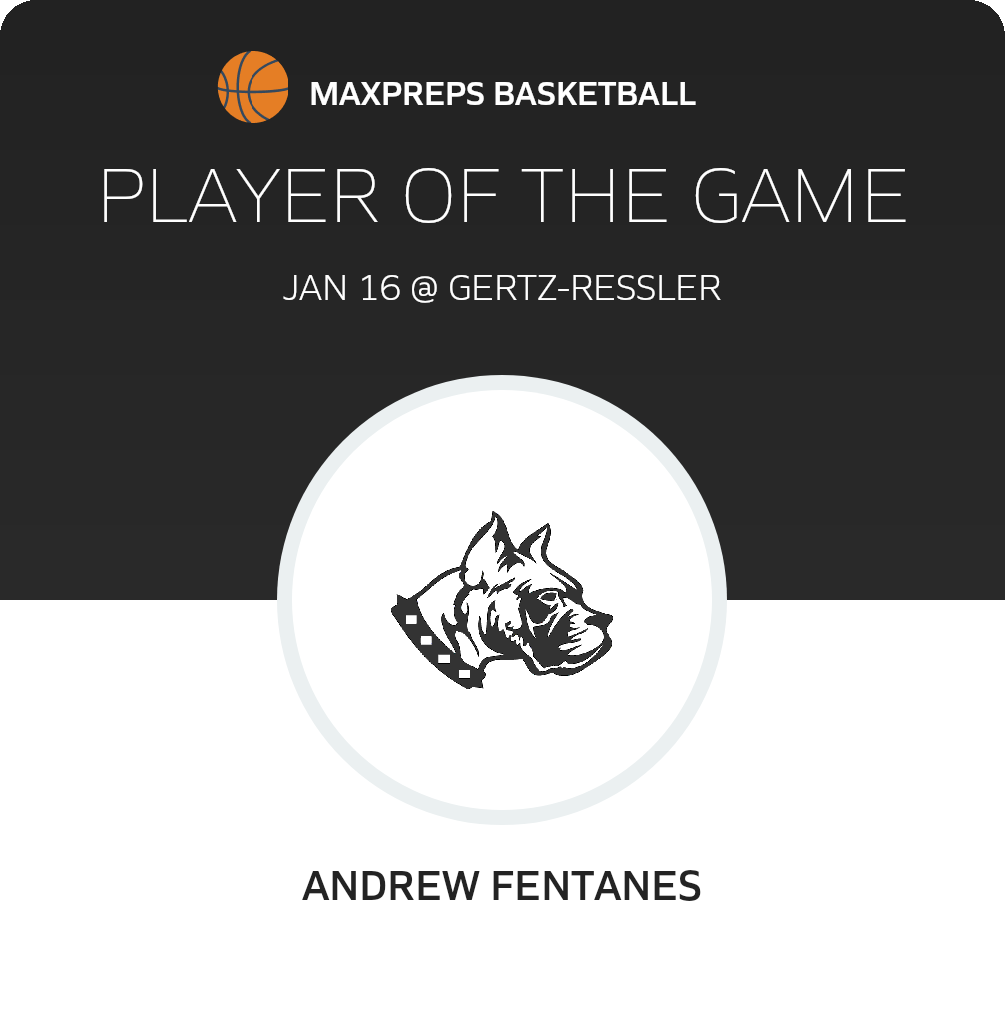 Andrew Fentanes Player of the Game badge