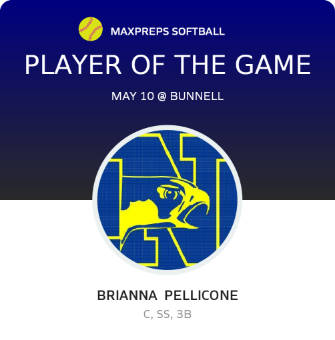 #9 Brianna  Pellicone Player of the Game badge