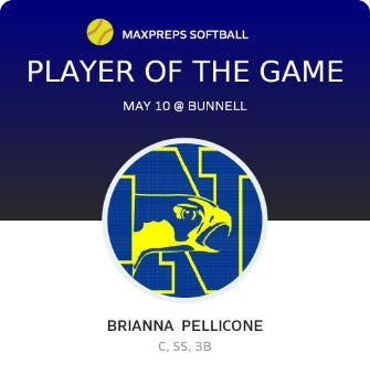 #9 Brianna Pellicone Player of the Game badge