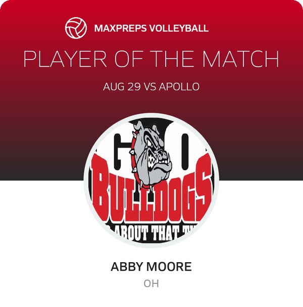 #8 Abby Moore Player of the Game badge