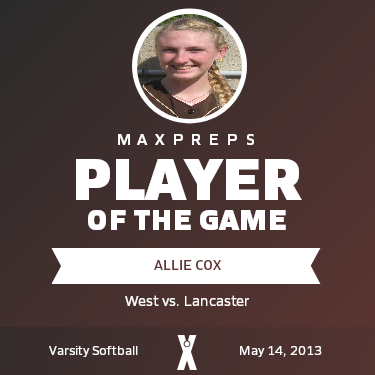 #13 Allie Cox Player of the Game badge
