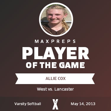 #13 Allie Cox Player of the Game badge