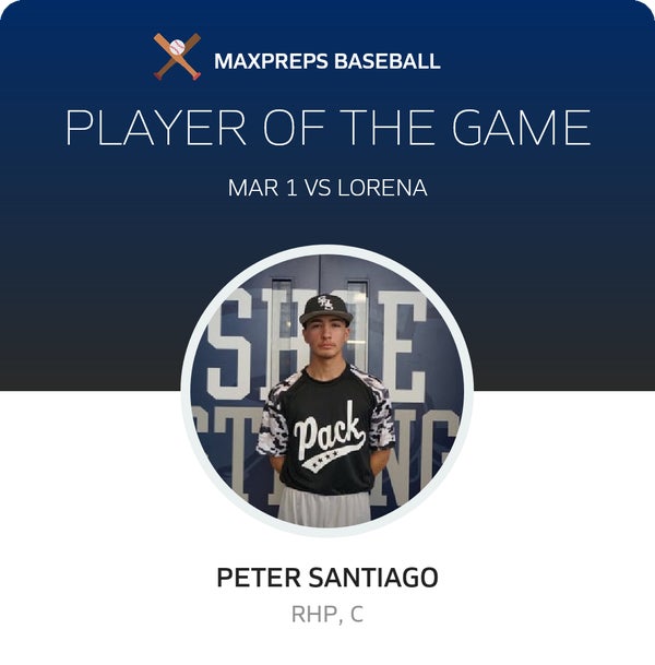 #6 Peter Santiago Player of the Game badge