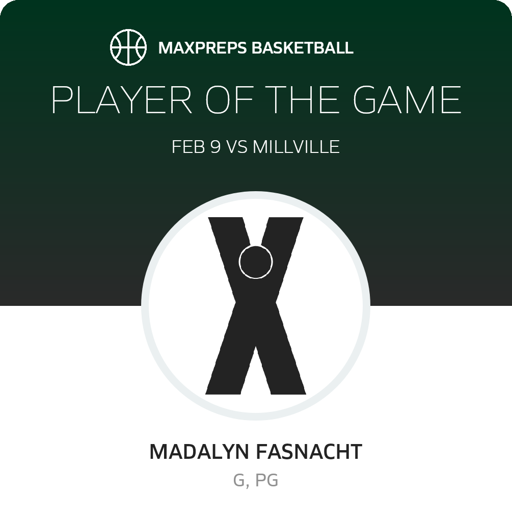 #14 Madalyn Fasnacht Player of the Game badge