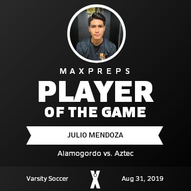 #2 Julio Mendoza Player of the Game badge