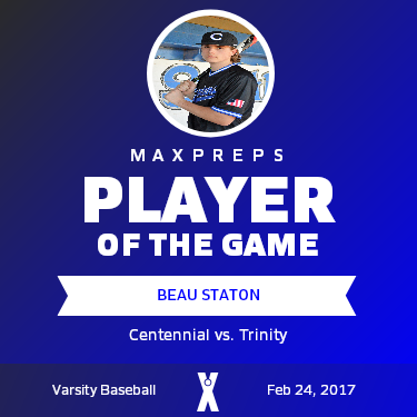 #14 Beau Staton Player of the Game badge