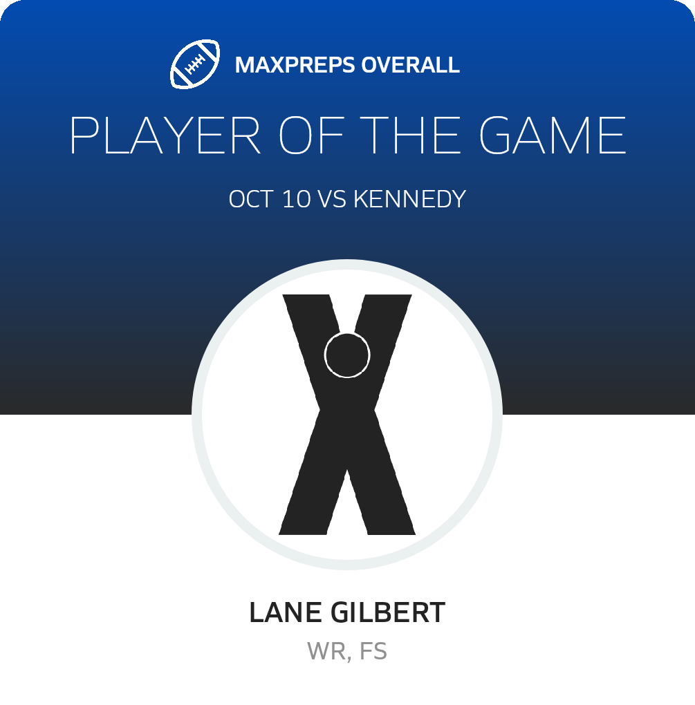 #6 Lane Gilbert Player of the Game badge