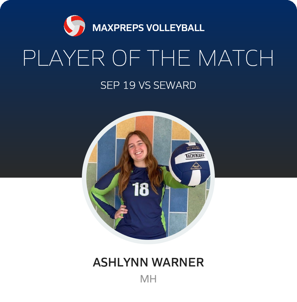 #18 Ashlynn Warner Player of the Game badge