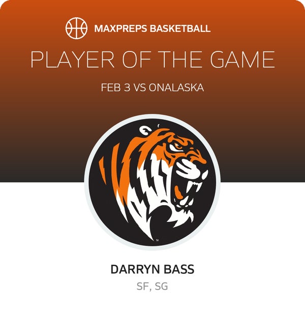 #5 Darryn Bass Player of the Game badge