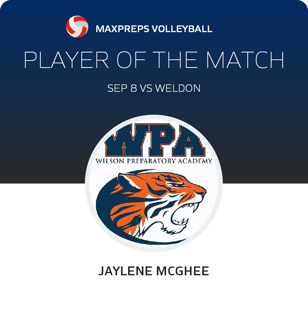 #10 Jaylene McGhee Player of the Game badge