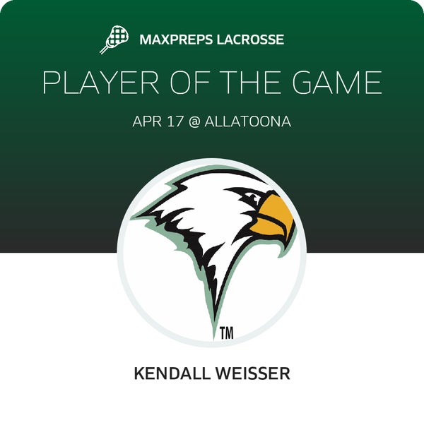 Kendall Weisser Player of the Game badge