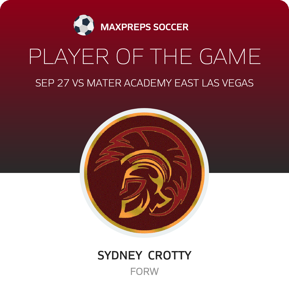 #3 Sydney  Crotty Player of the Game badge
