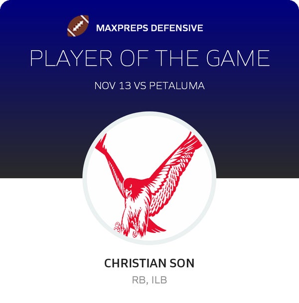 #30 Christian Son Player of the Game badge