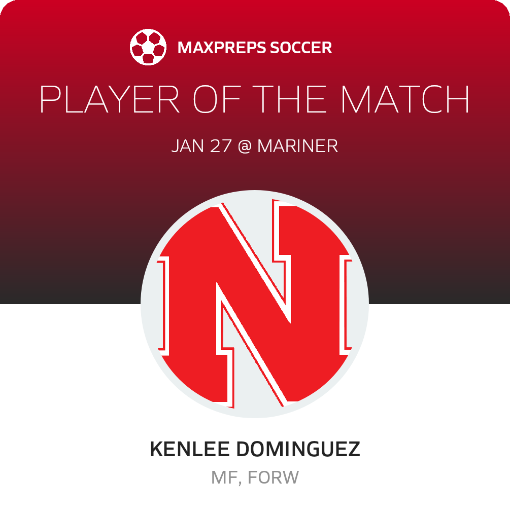 #10 Kenlee Dominguez Player of the Game badge