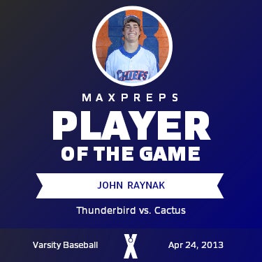 #3 John Raynak Player of the Game badge
