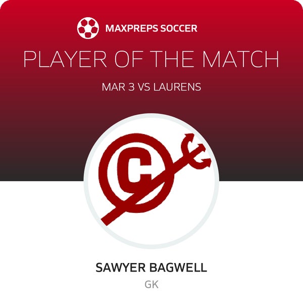 #0 Sawyer Bagwell Player of the Game badge
