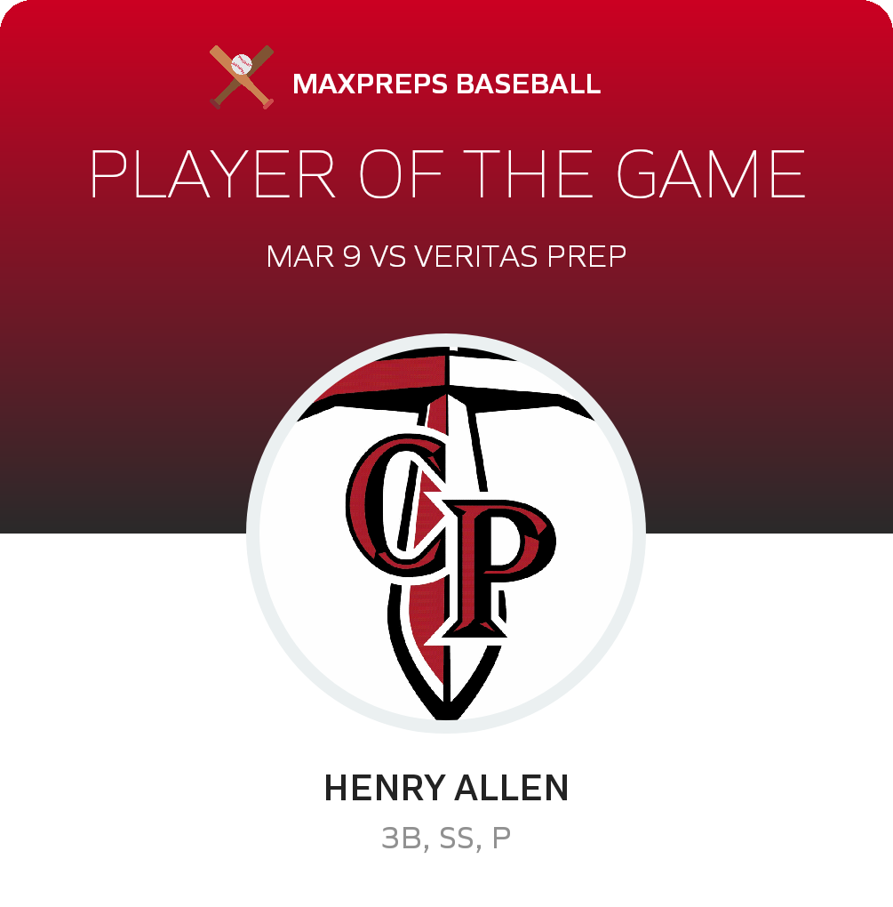 #42 Henry Allen Player of the Game badge