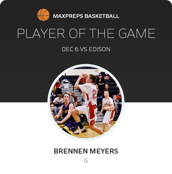 #20 Brennen Meyers Player of the Game badge