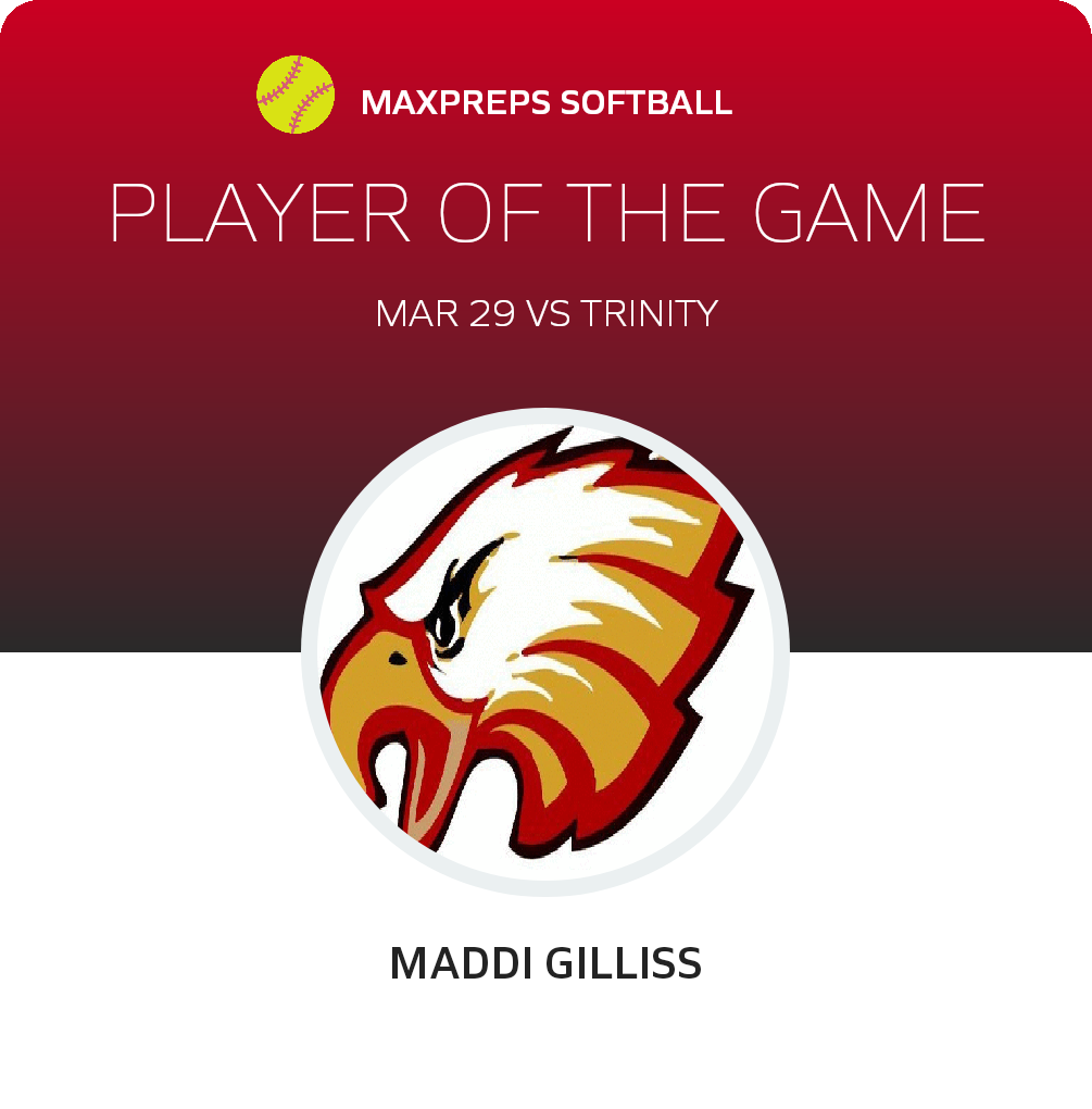 #3 Maddi Gilliss Player of the Game badge
