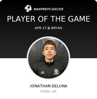 #9 Jonathan Deluna Player of the Game badge