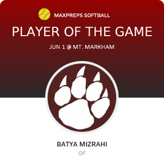 #5 Batya Mizrahi Player of the Game badge