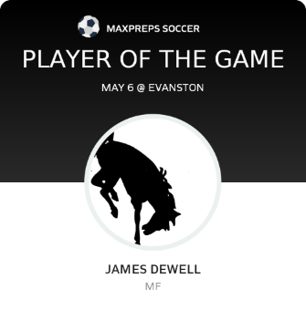 #20 James Dewell Player of the Game badge