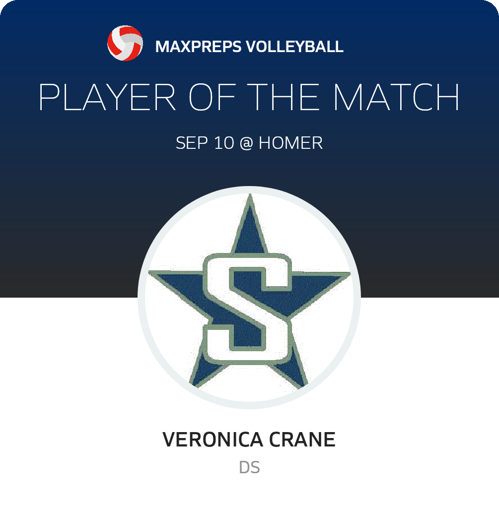 #6 Veronica Crane Player of the Game badge