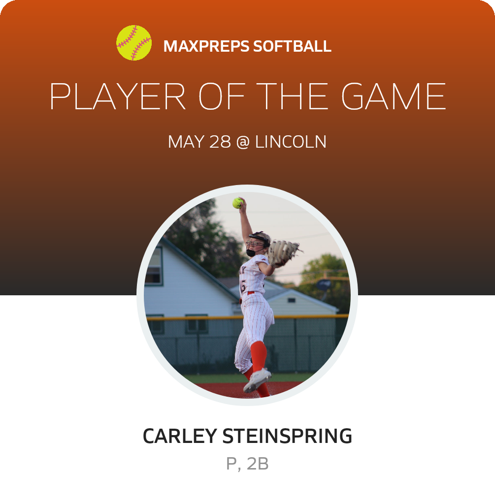 #15 Carley Steinspring Player of the Game badge