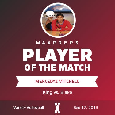 #1 Mercedyz Mitchell Player of the Game badge